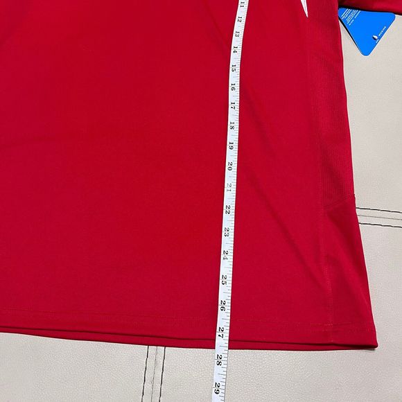 Champion Double Dry Red 1/4 Zip Pullover Golf Polo Shirt Size: M NWT - Picture 6 of 7